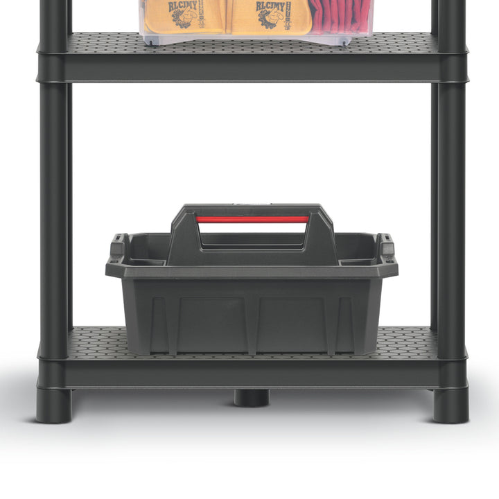 Stackaro Solid 75 Kistenberg regálová jednotka, max. celkové zaťaženie 220 kg, 5 políc, montáž na stenu, KSS75L5HD-S411