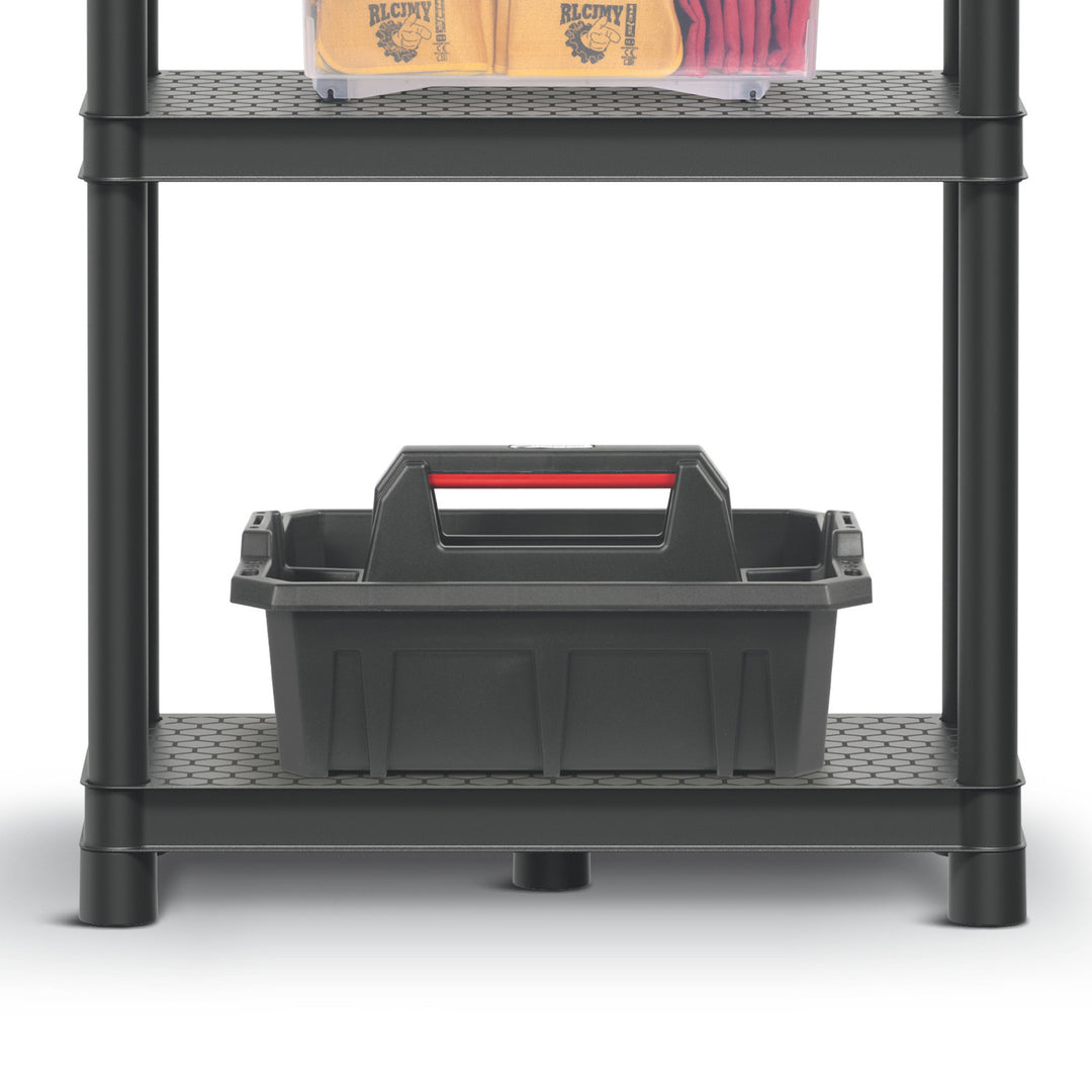 Stackaro Solid 60 Kistenberg regálová jednotka, max. celkové zaťaženie 185 kg, 4 police, montáž na stenu, KSS60L4HD-S411