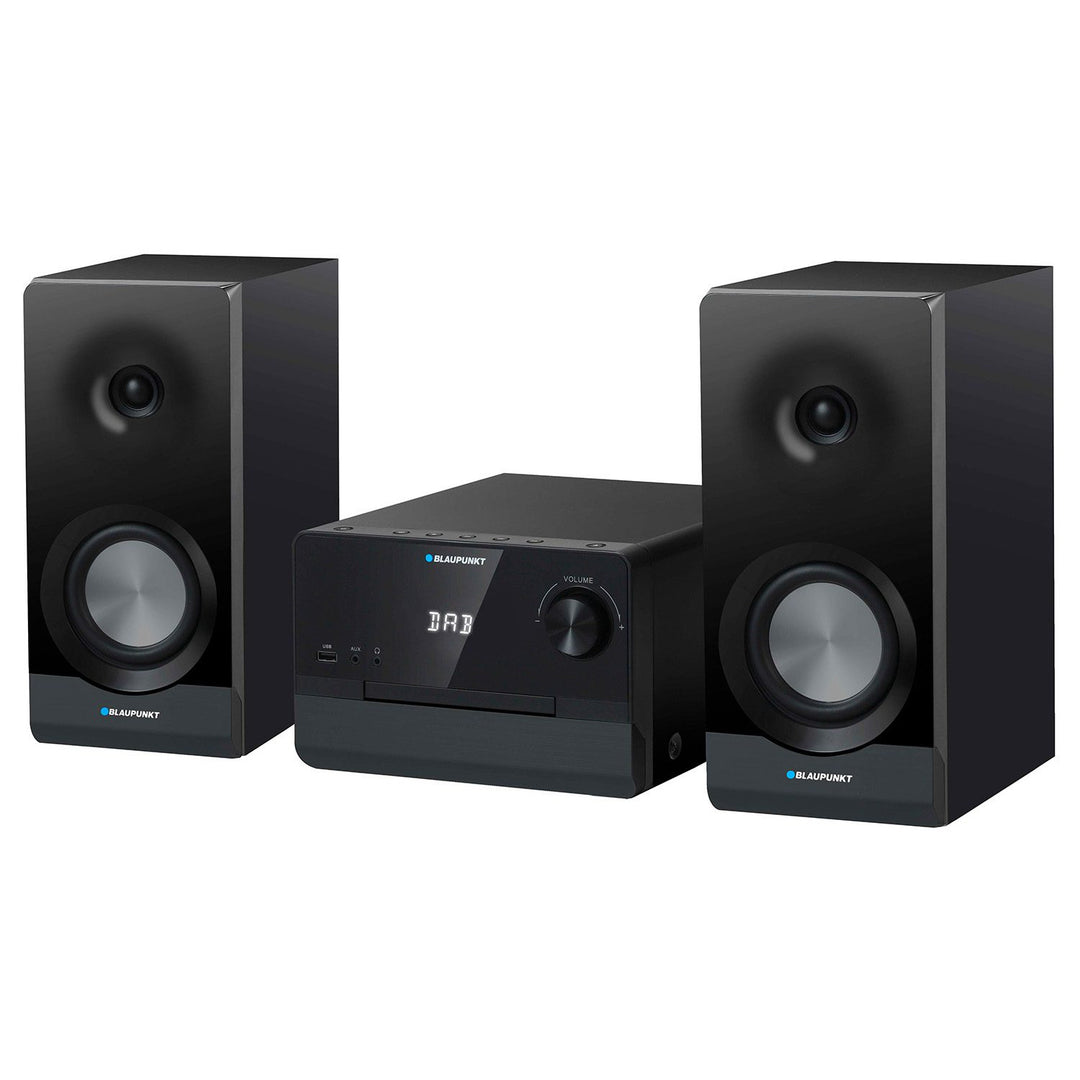 Mikrosystém Blaupunkt, výkon 100 W RMS, tuner DAB+, LED displej, FM rádio, teleskopická anténa v balení, konektor HDMI ARC, CD/MP3/USB/BT, hodiny s funkciou budíka, MS49DAB