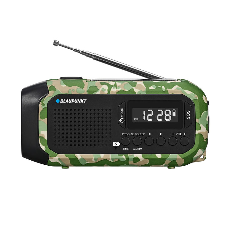 Núdzové rádio Blaupunkt FM, LED baterka, čitateľské svetlo, trojitý nabíjací systém, SOS alarm, ER20GC
