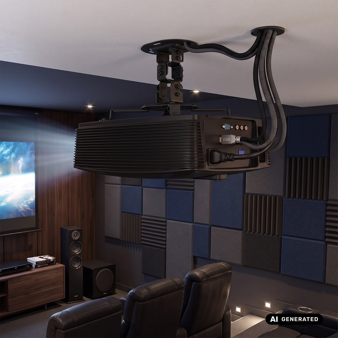 Stropný držiak / záves na projektor Maclean, 54–320 mm, do 13,5 kg, otočný o 360 stupňov MC-200 B