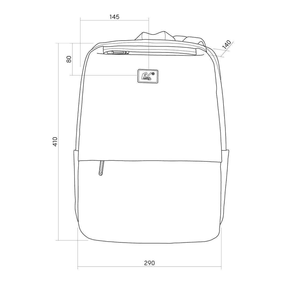 Batoh na notebook NanoRS, 15,6", čierny, 41x29x4, vodoodolný RS202 B