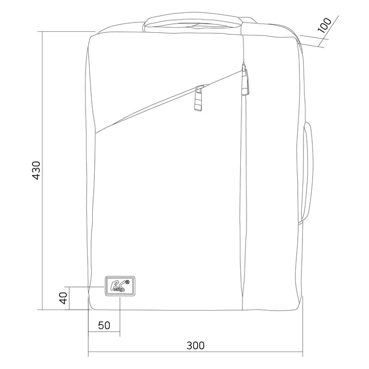 Batoh na notebook NanoRS, 15,6", čierny, 43x30x10, vodoodolný RS203 B