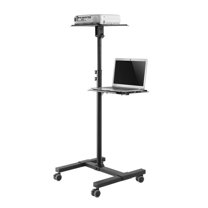 Pohyblivý stolík na projektor/notebook Maclean, nastaviteľný, oceľový, max. 10 kg, MC-207