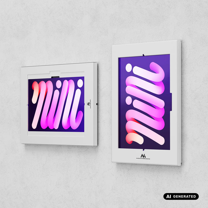 Reklamný držiak na tablet Maclean, s aretáciou, 12,4"–13", iPad Air/Pro, Samsung Tab S10+/S9+/S8+/S7+, 257 × 350 × 22 mm, MC-950 W