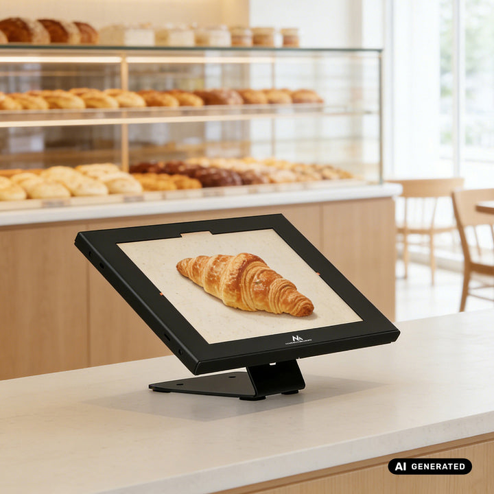Reklamný držiak na tablet Maclean, s aretáciou, 12,4"–13", iPad Air/Pro, Samsung Tab S10+/S9+/S8+/S7+, 257 × 350 × 22 mm, MC-956 B