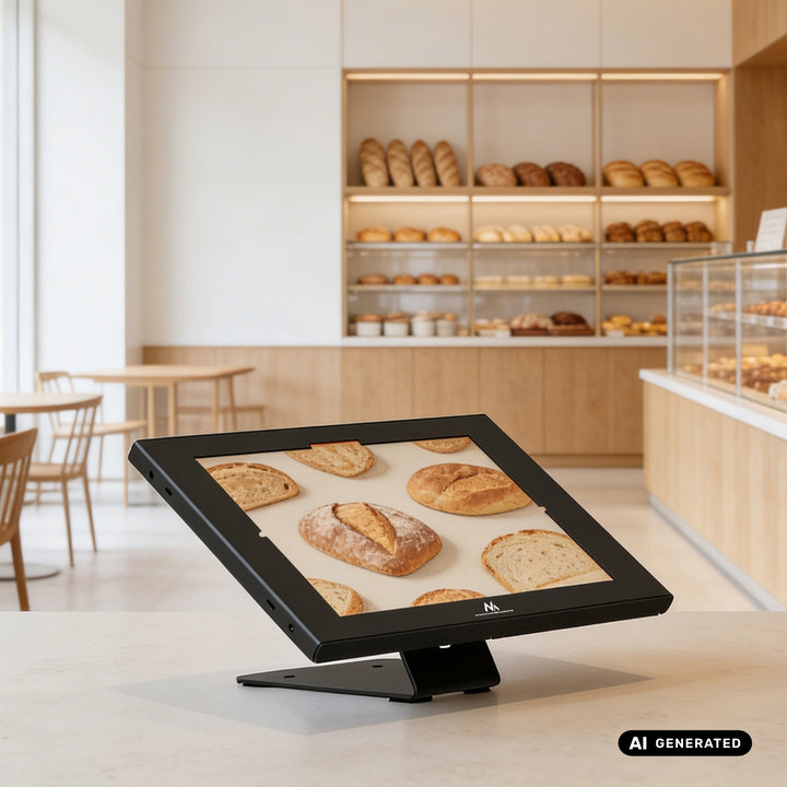 Reklamný držiak na tablet Maclean, s aretáciou, 12,4"–13", iPad Air/Pro, Samsung Tab S10+/S9+/S8+/S7+, 257 × 350 × 22 mm, MC-956 B