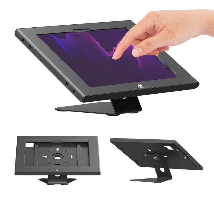 Reklamný držiak na tablet Maclean, s aretáciou, 12,4"–13", iPad Air/Pro, Samsung Tab S10+/S9+/S8+/S7+, 257 × 350 × 22 mm, MC-956 B