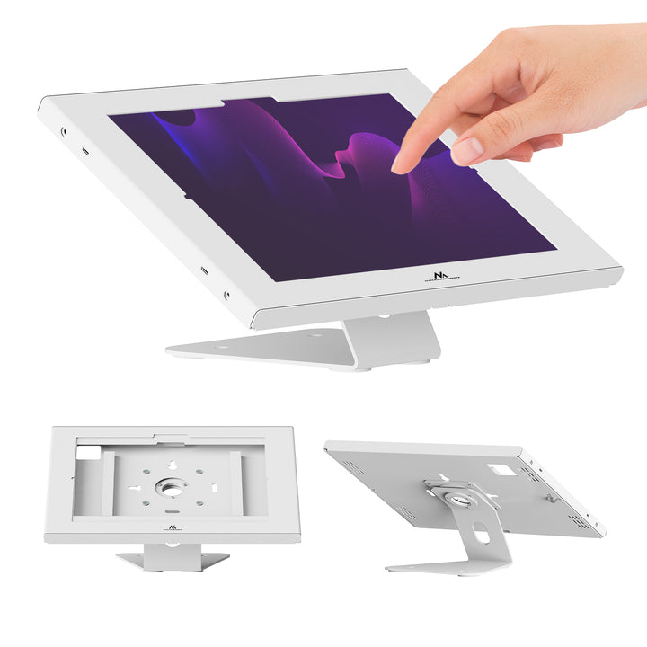 Reklamný držiak na tablet Maclean, s aretáciou, 12,4" – 13", iPad Air/Pro, Samsung Tab S10+/S9+/S8+/S7+, 257 × 350 × 22 mm, MC-956 W