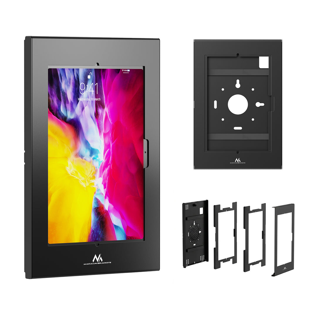 Reklamný držiak na tablet Maclean s aretáciou, 10,9"–11", iPad Air/Pro, Samsung Tab A a S Series, 220 × 323 × 22 mm, MC-955 B