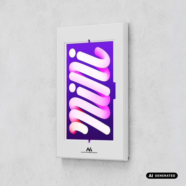 Reklamný držiak na tablet Maclean, s aretáciou, 10,9"–11", iPad Air/Pro, Samsung Tab A a S Series, 220 × 323 × 22 mm, MC-955 W