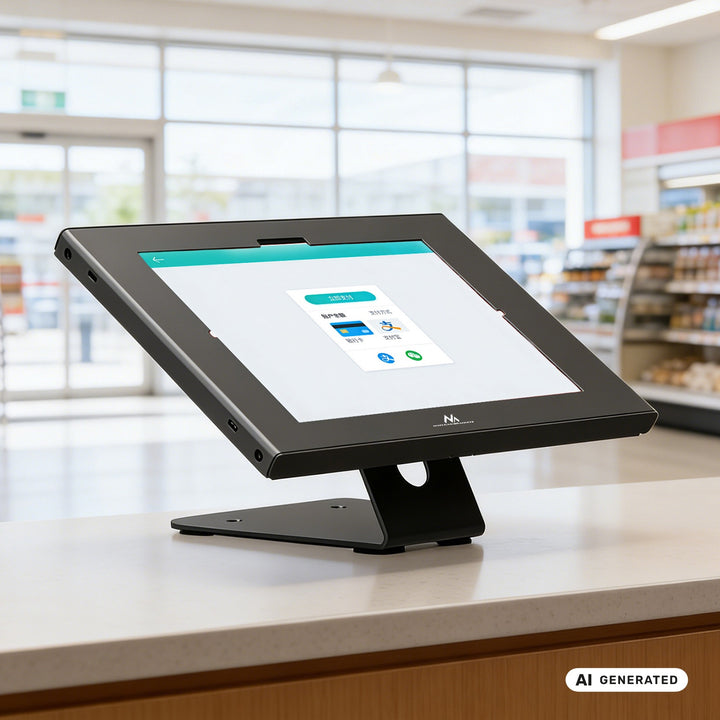 Reklamný držiak na tablet Maclean, s aretáciou, 10,9"–11", iPad Air/Pro, Samsung Tab A a S Series, 220 × 323 × 22 mm, MC-957 B