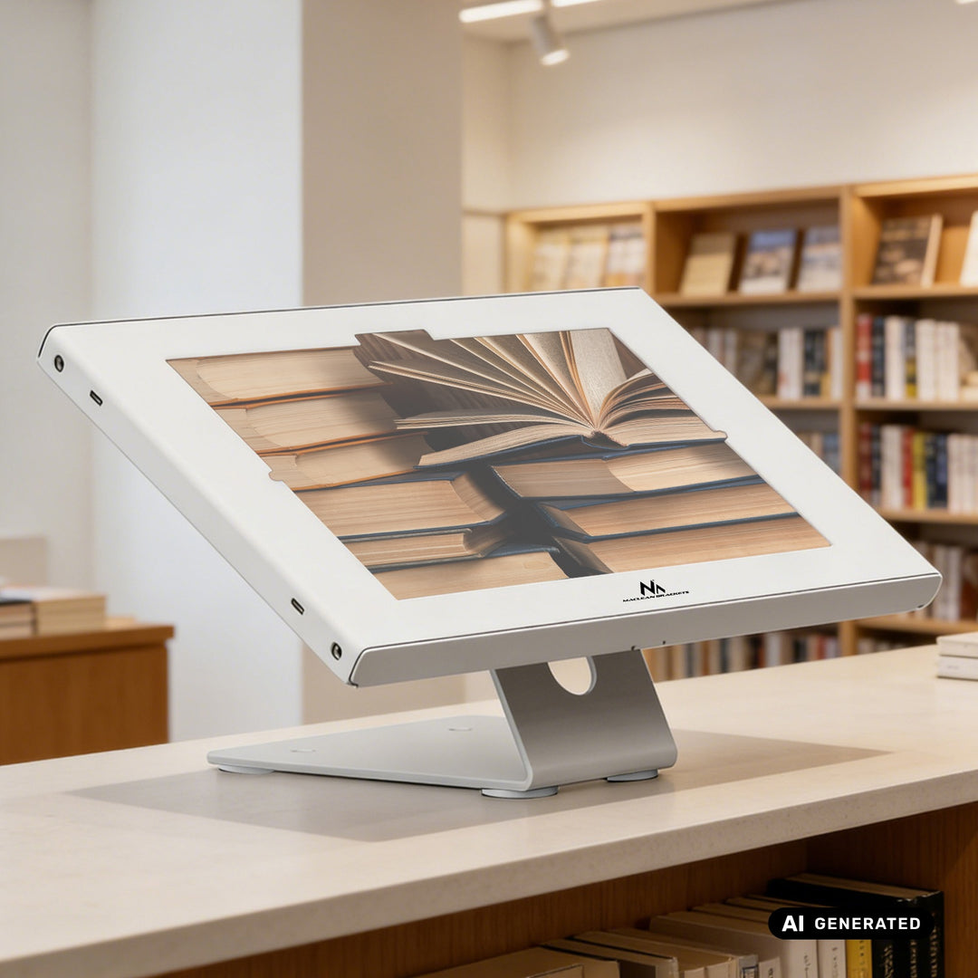 Reklamný držiak na tablet Maclean s aretáciou, 10,9" – 11", iPad Air/Pro, Samsung Tab A a S Series, 220 × 323 × 22 mm, MC-957 W