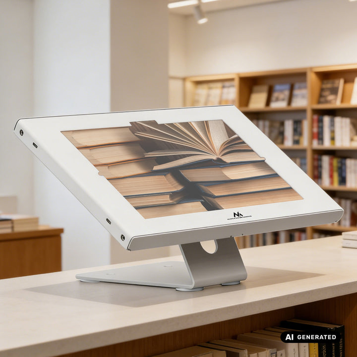 Reklamný držiak na tablet Maclean s aretáciou, 10,9" – 11", iPad Air/Pro, Samsung Tab A a S Series, 220 × 323 × 22 mm, MC-957 W