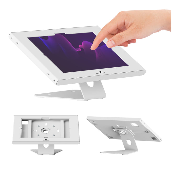 Reklamný držiak na tablet Maclean s aretáciou, 10,9" – 11", iPad Air/Pro, Samsung Tab A a S Series, 220 × 323 × 22 mm, MC-957 W