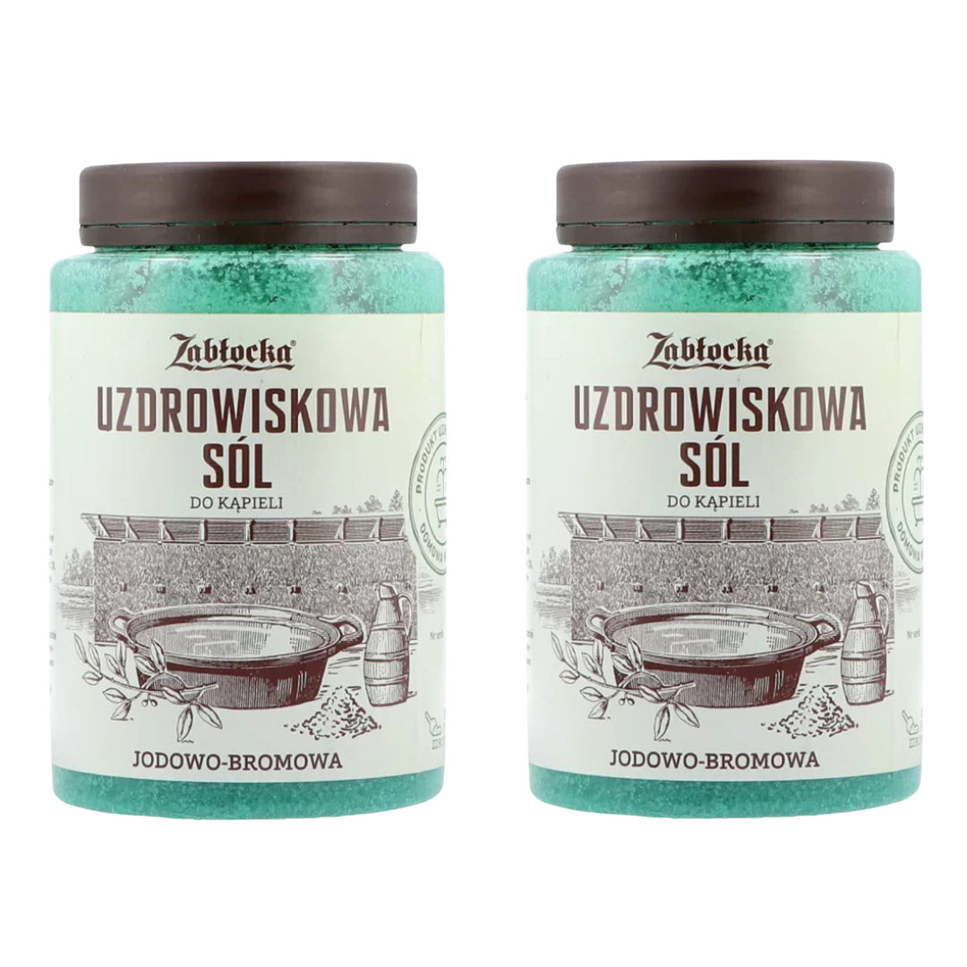Kúpeľná soľ Zabłocka, jód-bróm, na kúpanie, 1,2 kg – 2 kusy