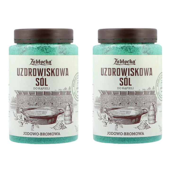 Kúpeľná soľ Zabłocka, jód-bróm, na kúpanie, 1,2 kg – 2 kusy