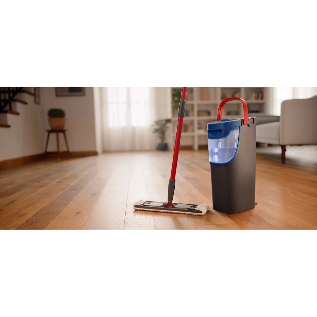 Vileda H2prO plochý mop, 100 % oddelenie čistej a špinavej vody, dve nádrže, 2 mikrovláknové podložky, 360° koncovka, 175774