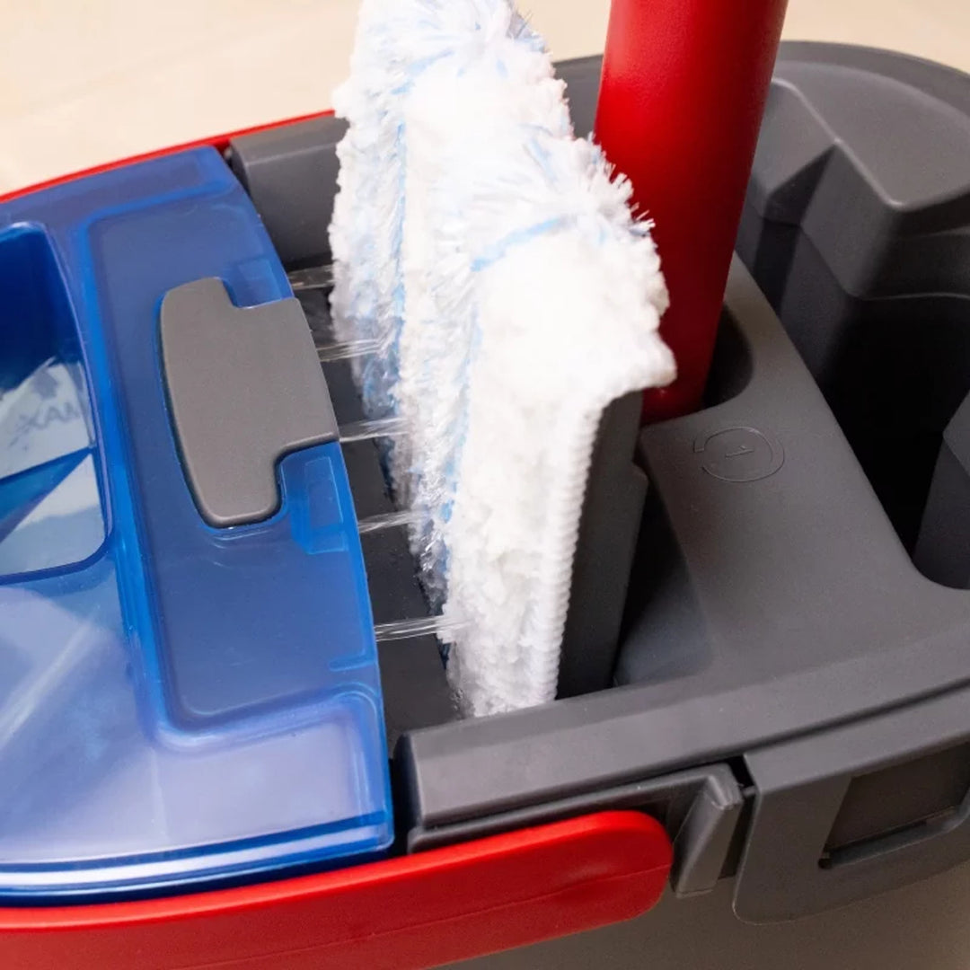 Vileda H2prO plochý mop, 100 % oddelenie čistej a špinavej vody, dve nádrže, 2 mikrovláknové podložky, 360° koncovka, 175774
