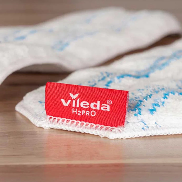 Vileda H2prO plochý mop, 100 % oddelenie čistej a špinavej vody, dve nádrže, 2 mikrovláknové podložky, 360° koncovka, 175774