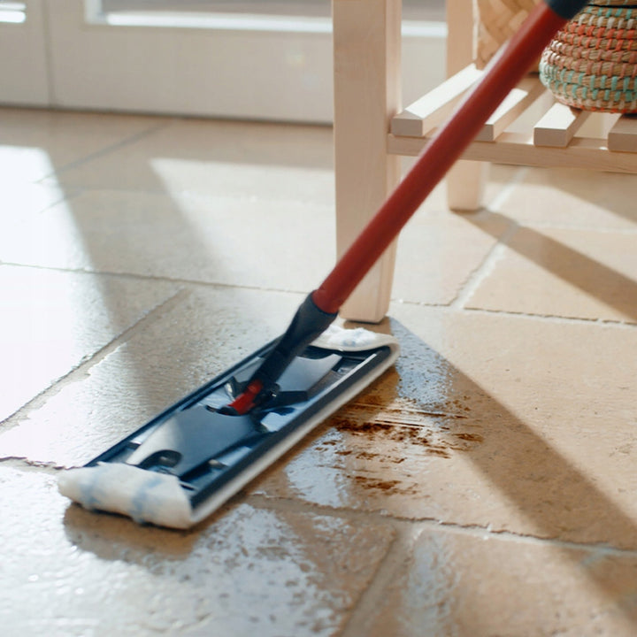 Vileda H2prO plochý mop, 100 % oddelenie čistej a špinavej vody, dve nádrže, 2 mikrovláknové podložky, 360° koncovka, 175774
