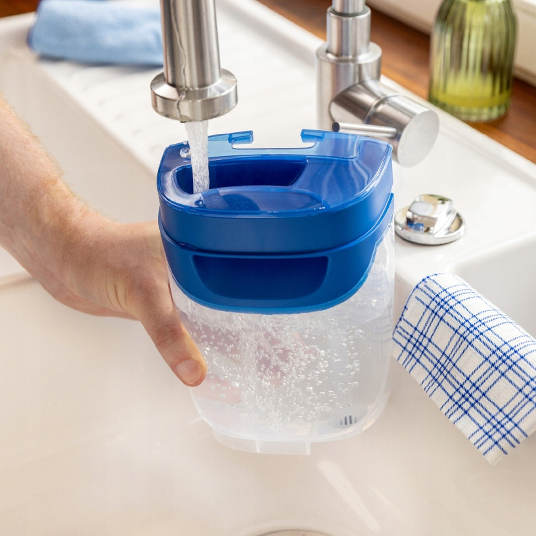Vileda H2prO plochý mop, 100 % oddelenie čistej a špinavej vody, dve nádrže, 2 mikrovláknové podložky, 360° koncovka, 175774