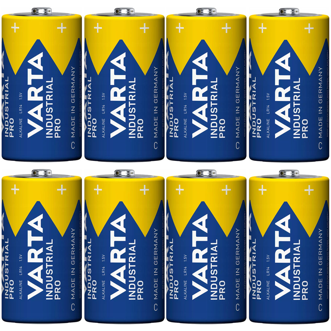 8x R-14 LR14 C 1,5 V alkalická batéria Varta Industrial Pro