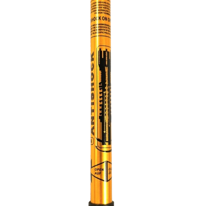 Hliníkové palice na severskú chôdzu, 65–135 cm, teleskopické, zlaté