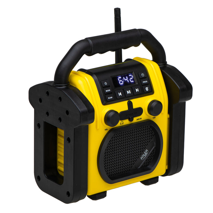 Stavebné rádio Adler, Bluetooth 5.1, IPX 54, výkon 10 W, AD 1911