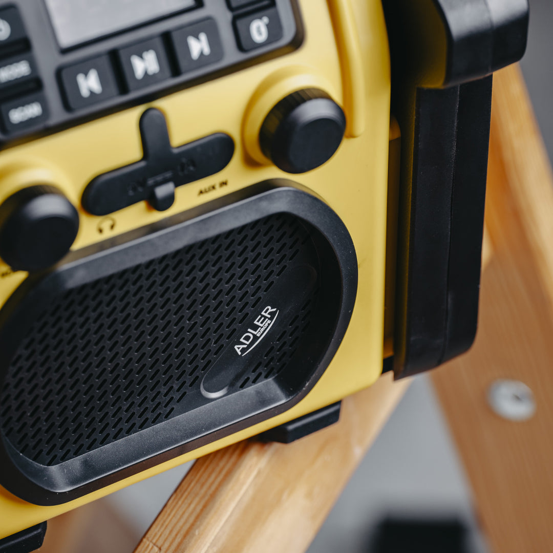 Stavebné rádio Adler, Bluetooth 5.1, IPX 54, výkon 10 W, AD 1911