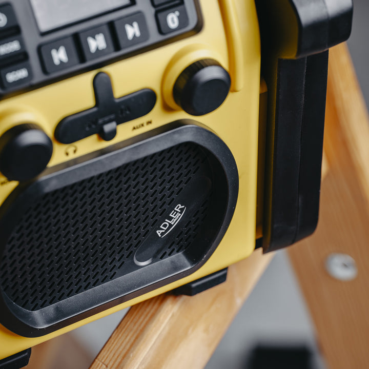 Stavebné rádio Adler, Bluetooth 5.1, IPX 54, výkon 10 W, AD 1911