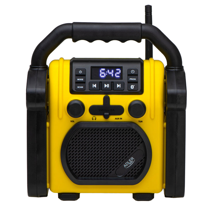 Stavebné rádio Adler, Bluetooth 5.1, IPX 54, výkon 10 W, AD 1911