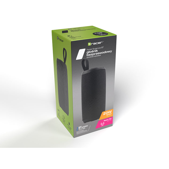 Prenosný reproduktor Tracer, Bluetooth 5.3, výkon 20 W RMS, IPX4, čierny, TRAGLO47686