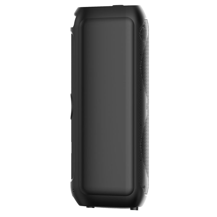 Veľký Bluetooth reproduktor, 120 W RMS/1400 W PMPO, dva 8" reproduktory, ekvalizér, karaoke funkcia, MP3/microSD karty, USB, AUX, BT 5.3+EDR, displej, LED, vstavaná batéria, diaľkové ovládanie, MT3185