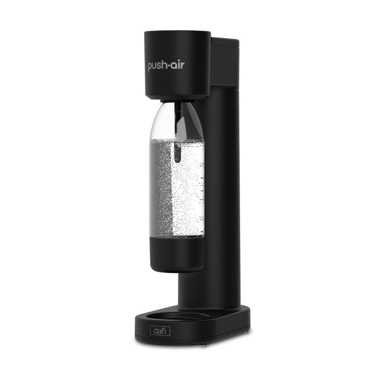 Sýtič Dafi Push Air, čiernej farby, v balení 2x fľaša 0,7 l a náplň CO2