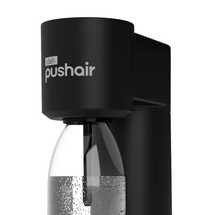 Sýtič Dafi Push Air, čiernej farby, v balení 2x fľaša 0,7 l a náplň CO2