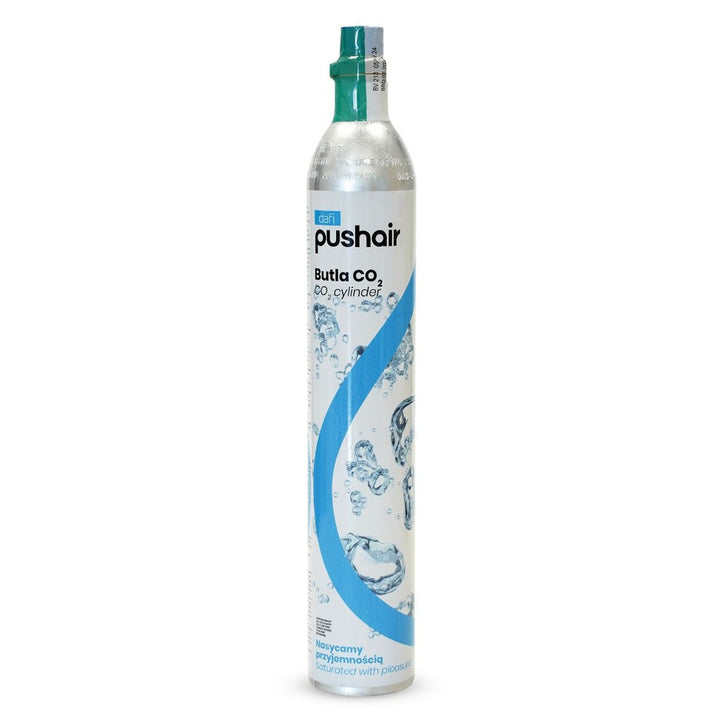 Sýtič Dafi Push Air, čiernej farby, v balení 2x fľaša 0,7 l a náplň CO2