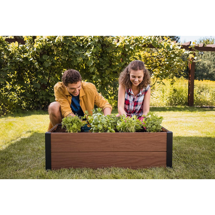Keter Maple záhradná obrubník, plast, hnedá, rozmery 106x106x32 cm, odolný voči poveternostným vplyvom, 249299