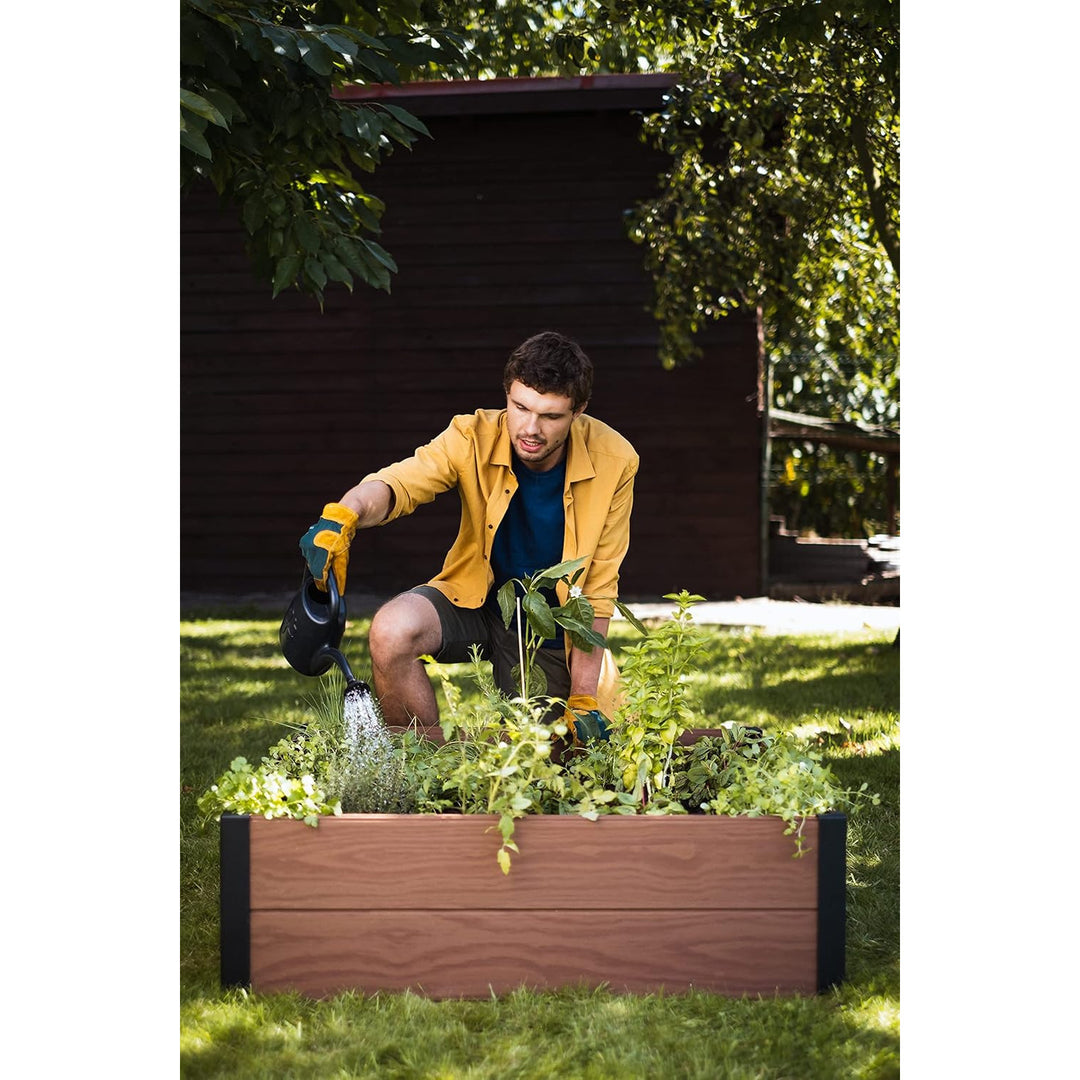 Keter Maple záhradná obrubník, plast, hnedá, rozmery 106x106x32 cm, odolný voči poveternostným vplyvom, 249299