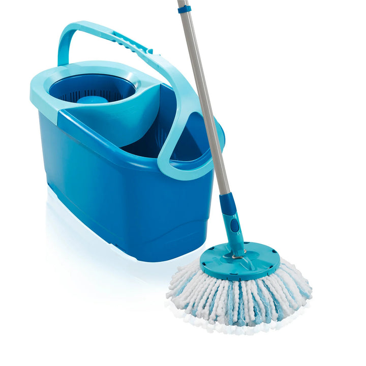 Sada Clean Twist Leifheit, rotačný mop a vedro, nastaviteľná dĺžka rukoväte, objem vedra 6 l, nástavec Micro duo, 52101