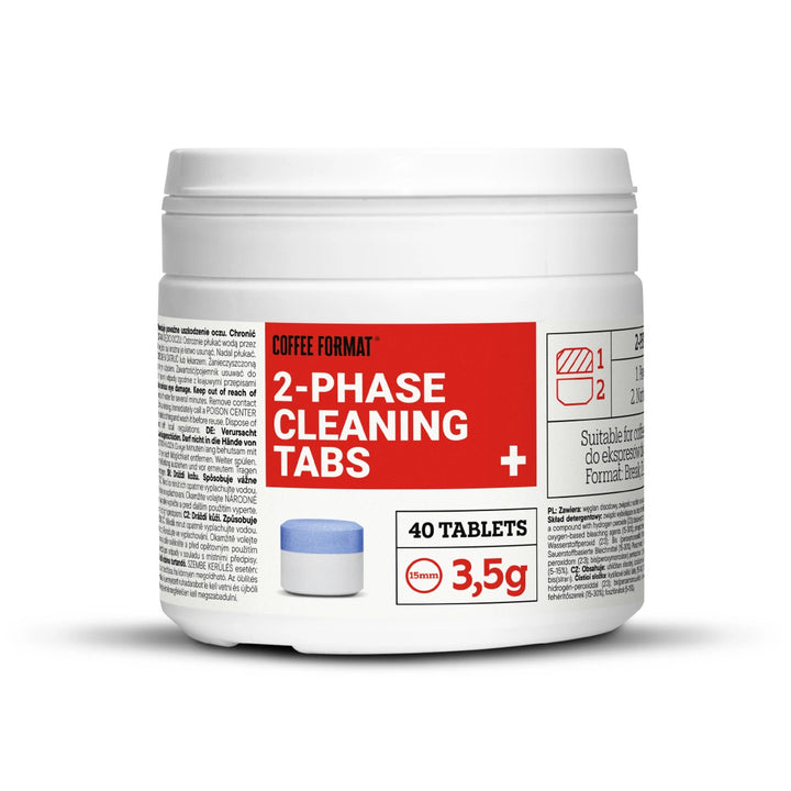 Tablety na čistenie kávovarov, 2-fázové čistenie TABS+ 40x3,5 g Káva Formát