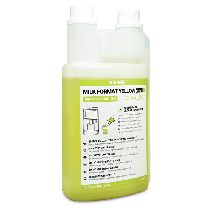 Čistič mliečnych systémov 1 l, formát pre kávu MILK FORMAT YELLOW PRO
