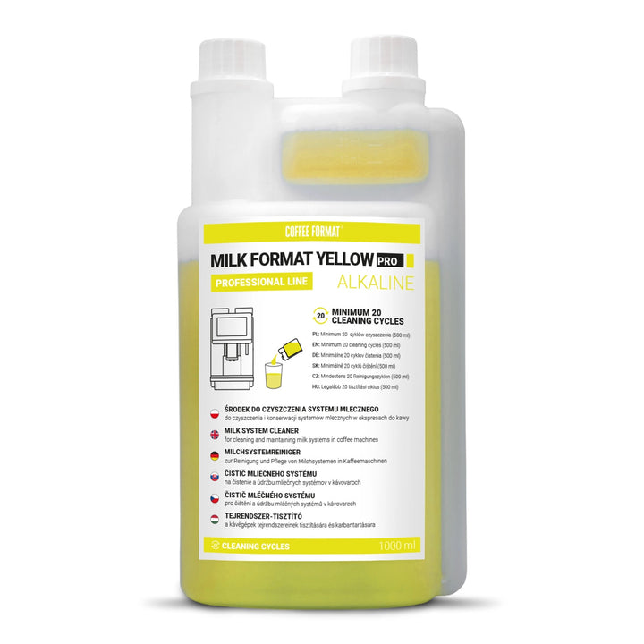 Čistič mliečnych systémov 1 l, formát pre kávu MILK FORMAT YELLOW PRO