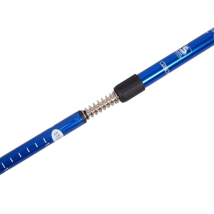 Hliníkové teleskopické palice na nordic walking 65–135 cm, modré, 2 páry