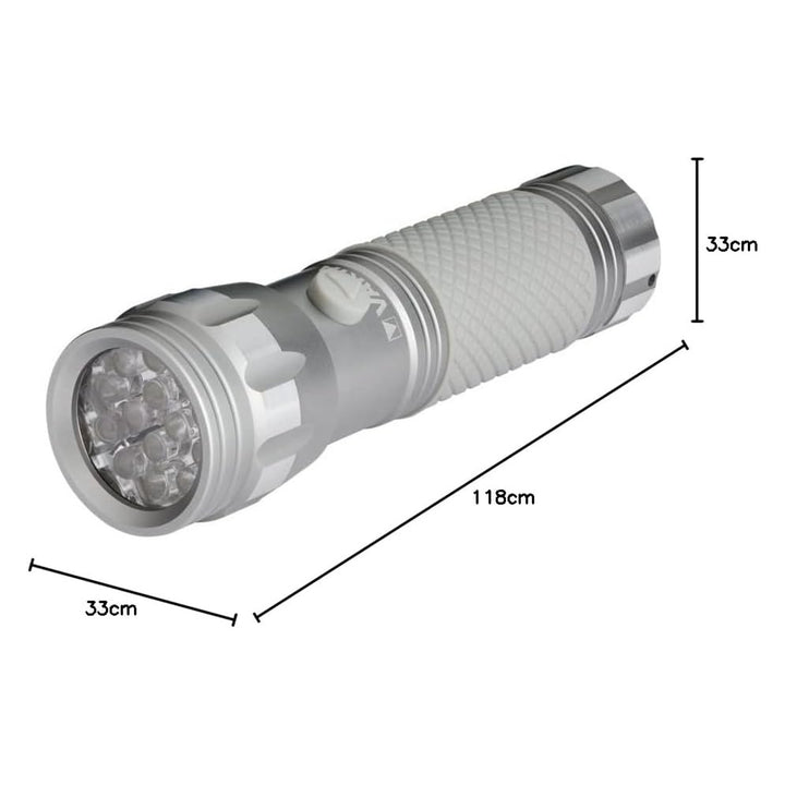 Hands-on UV LED baterka 15638 z hliníka, vlnová dĺžka UV žiarenia 395–400 nm, technológia Multi LED + batérie Varta v balení