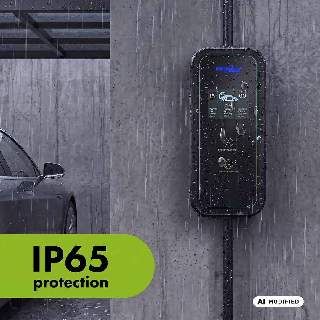 Nabíjačka pre elektromobily (EV) / plug-in hybridy (PHEV) GreenBlue, prenosná, typ 2, dĺžka kábla 6,8 m, IP65, 11 kW, 220–380 V striedavého prúdu, 50/60 Hz, 16 A, 3 fázy, GB1100