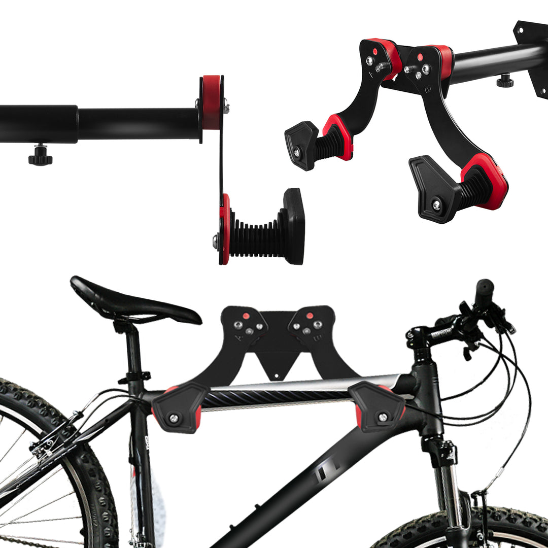 Nástenný držiak na bicykel Maclean, oceľ, max. zaťaženie 30 kg, MC-449, 3 ks
