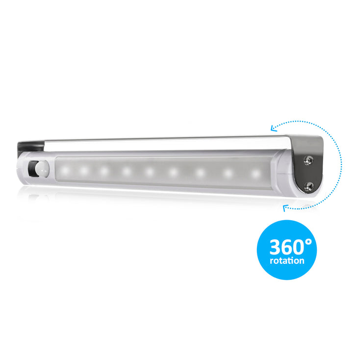 2x kuchynská LED lampa Maclean, podskriňová, 9 SMD, na batérie, PIR senzor zapnutie/vypnutie, MCE166 + 6x batéria R-06 R06 AA LR06 1,5 V VARTA Longlife Power