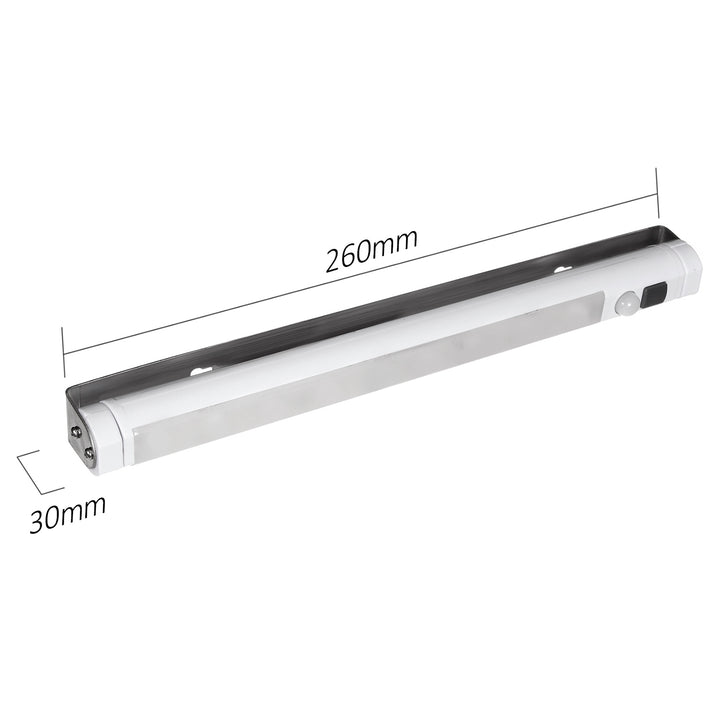 2x kuchynská LED lampa Maclean, podskriňová, 9 SMD, na batérie, PIR senzor zapnutie/vypnutie, MCE166 + 6x batéria R-06 R06 AA LR06 1,5 V VARTA Longlife Power