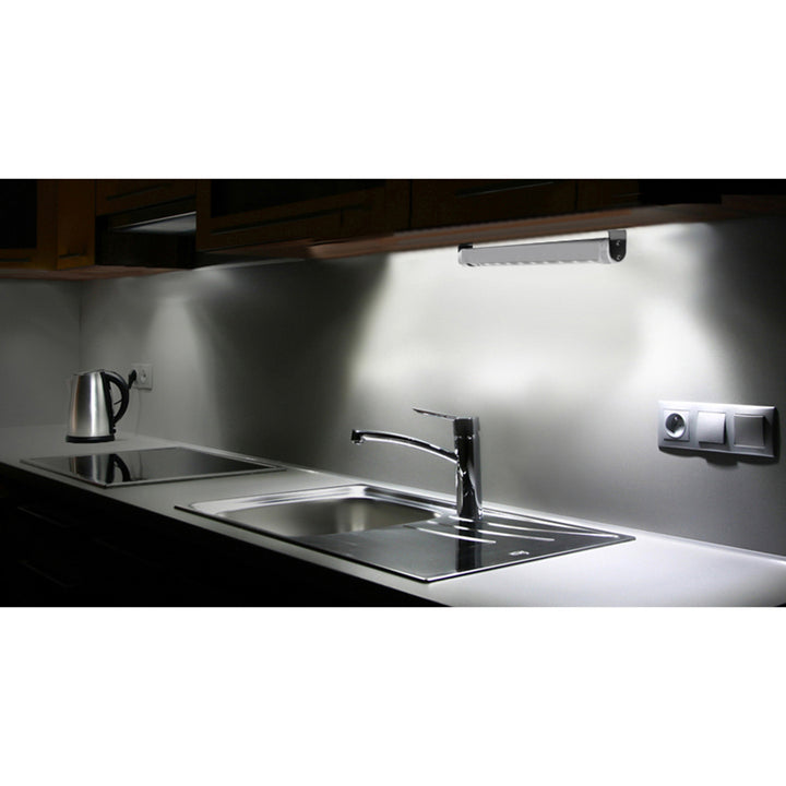 2x kuchynská LED lampa Maclean, podskriňová, 9 SMD, na batérie, PIR senzor zapnutie/vypnutie, MCE166 + 6x batéria R-06 R06 AA LR06 1,5 V VARTA Longlife Power